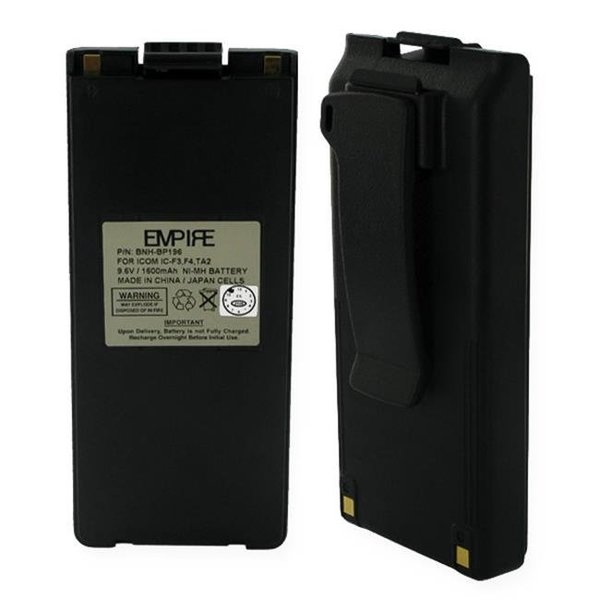 Empire Empire BNH-BP196 9.6V Icom BP196 Nickel Metal Hydride Batteries 1600 mAh - 15.36 watt BNH-BP196